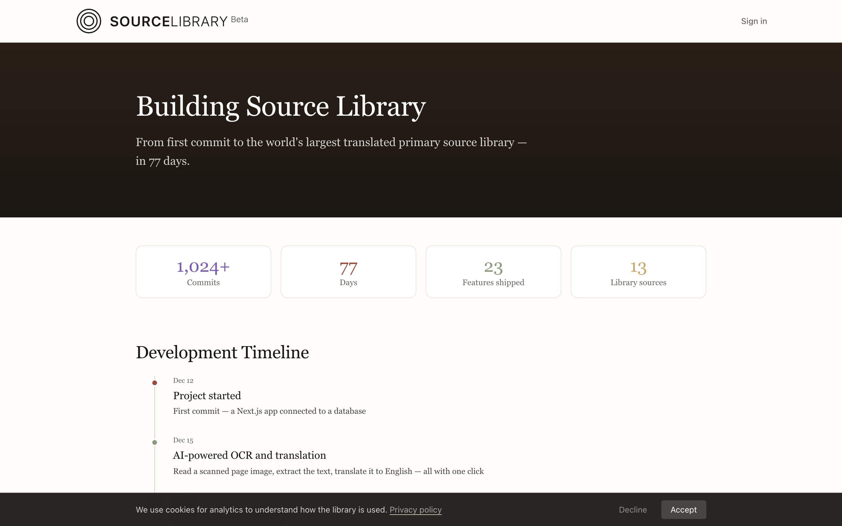 Development Progress